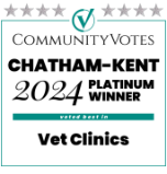 2023 Winner Badge Chatham Kent Vet Clinic